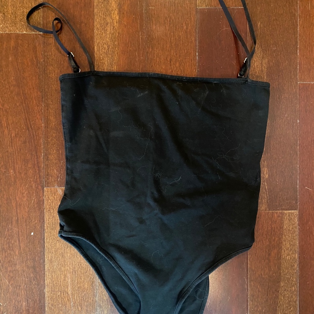 Style addict black strap body suit XS